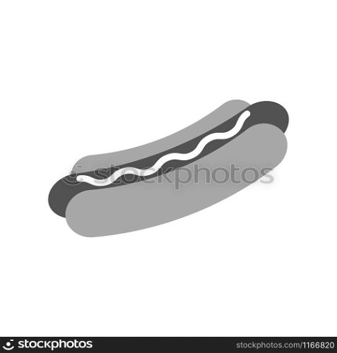 Hotdog vector icon illustration isolated on white