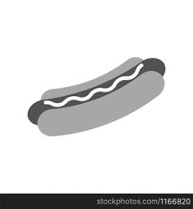 Hotdog vector icon illustration isolated on white