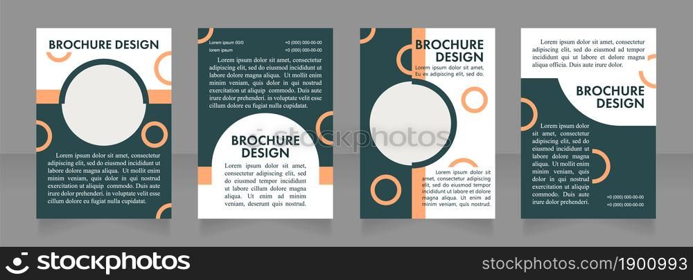 Hotel advertisement blank brochure layout design. Hospitality promo. Vertical poster template set with empty copy space for text. Premade corporate reports collection. Editable flyer paper pages. Hotel advertisement blank brochure layout design