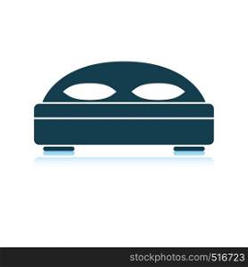 Hotel bed icon. Shadow reflection design. Vector illustration.