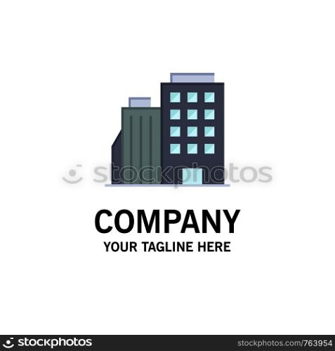 Hotel, Boiling, Home, City Business Logo Template. Flat Color