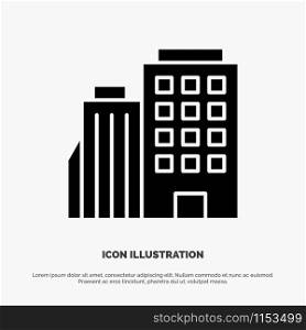 Hotel, Boiling, Home, City Solid Black Glyph Icon