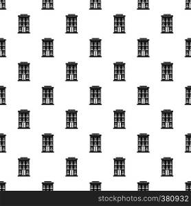 Hotel building pattern. Simple illustration of hotel building vector pattern for web. Hotel building pattern, simple style