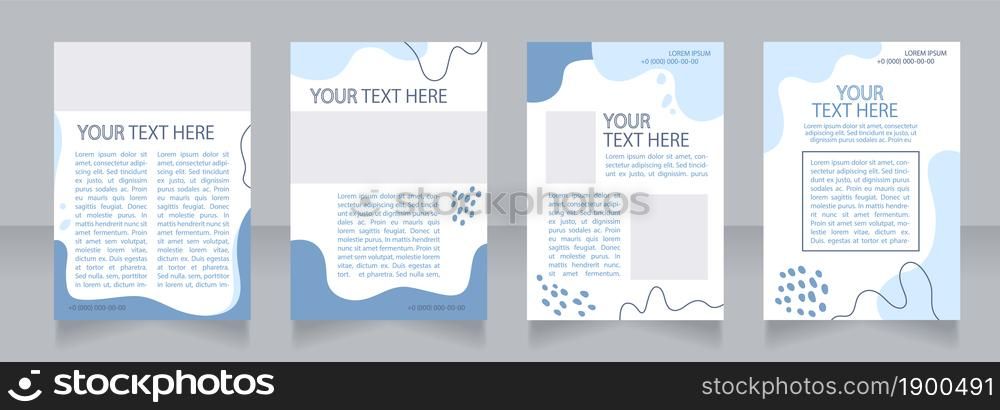 Hotel chain advertisement blank brochure layout design. Hotel business. Vertical poster template set with empty copy space for text. Premade corporate reports collection. Editable flyer paper pages. Hotel chain advertisement blank brochure layout design