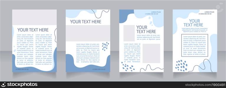 Hotel chain advertisement blank brochure layout design. Hotel business. Vertical poster template set with empty copy space for text. Premade corporate reports collection. Editable flyer paper pages. Hotel chain advertisement blank brochure layout design