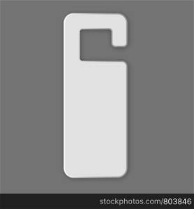 Hotel door tag icon. Realistic illustration of hotel door tag vector icon for web design. Hotel door tag icon, realistic style