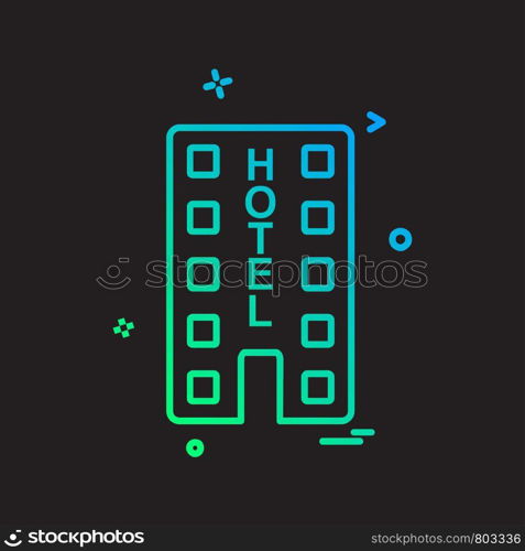 Hotel icon design vector