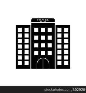 Hotel icon, simple design for website or app, flat design.