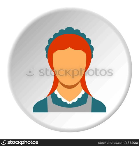 Hotel maid icon in flat circle isolated vector illustration for web. Hotel maid icon circle