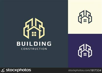 Hotel or resort logo in simple for real estate and mortgage business
