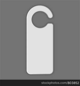 Hotel room door tag icon. Realistic illustration of hotel room door tag vector icon for web design. Hotel room door tag icon, realistic style