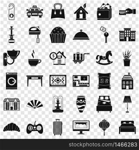 Hotel service icons set. Simple style of 36 hotel service vector icons for web for any design. Hotel service icons set, simple style