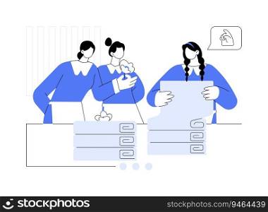 Hotel staff training abstract concept vector illustration. Hotel manager training staff, hospitality business, professional people, hotel service, housekeeping management abstract metaphor.. Hotel staff training abstract concept vector illustration.