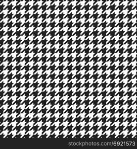 Houndstooth plaid pattern. Alternating black and white hounds tooth check seamless background. Vector illustration.. Houndstooth plaid pattern