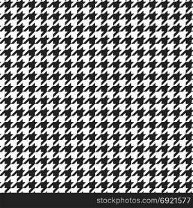 Houndstooth plaid pattern. Black and white houndstooth plaid pattern. Alternating hounds tooth check seamless background. Vector illustration.