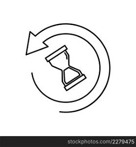 Hourglass circular arrow. Web ui design. Arrow icon. Round clock. Vector illustration. stock image. EPS 10.. Hourglass circular arrow. Web ui design. Arrow icon. Round clock. Vector illustration. stock image. 