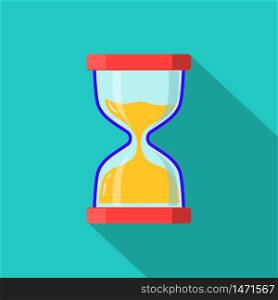 Hourglass flat vector icon. Countdown of time on sand glass. Timer count down on cartoon sandclock. Deadline concept on isolated background. Sand clock of time icon. Design vector illustration eps10. Hourglass flat vector icon. Countdown of time on sand glass. Timer count down on cartoon sandclock. Deadline concept on isolated background. Sand clock of time icon. Design vector illustration