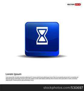 hourglass Icon - 3d Blue Button.