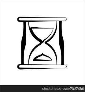 Hourglass Icon, Design Vector Art Illustration