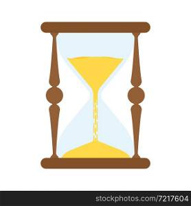 hourglass icon, flat colorful design