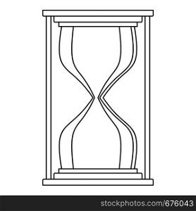 Hourglass icon. Outline illustration of hourglass vector icon for web. Hourglass icon, outline style.