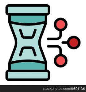 Hourglass icon outline vector. Self courage. Goal challenge color flat. Hourglass icon vector flat