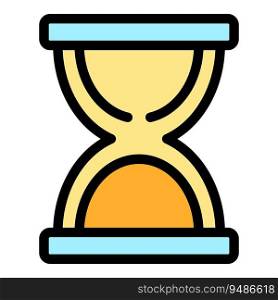 Hourglass icon outline vector. Time duration. Sand schedule color flat. Hourglass icon vector flat