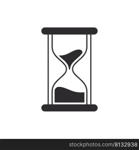 Hourglass Icon. Retro time symbol. Sandglass logo. Clock Sign or timer. Isolated black icon. Vector images