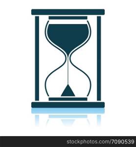 Hourglass Icon. Shadow Reflection Design. Vector Illustration.