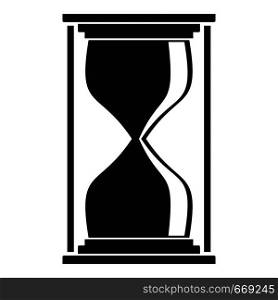 Hourglass icon. Simple illustration of hourglass vector icon for web. Hourglass icon, simple black style