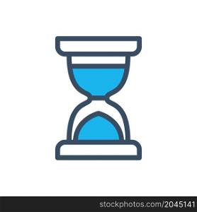 hourglass icon vector flat style