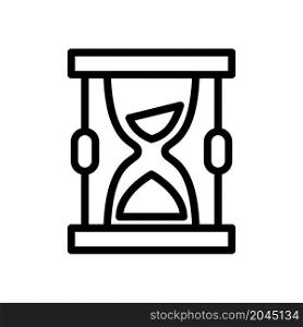 hourglass icon vector line style