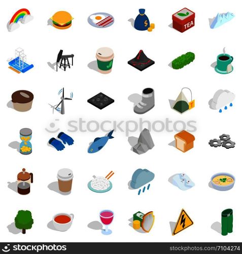 Hourglass icons set. Isometric style of 36 hourglass vector icons for web isolated on white background. Hourglass icons set, isometric style