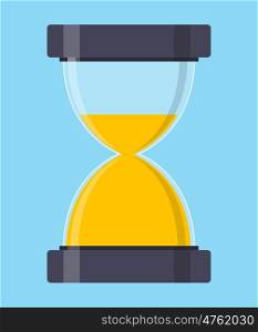 Hourglass, Sandglass Icon in Flat Style. Vector Illustration EPS10