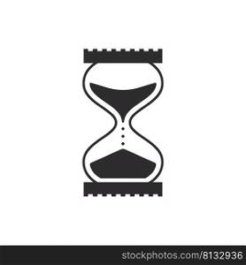 Hourglass sign. Time Symbol. Sandglass logo. Clock Sign or timer. Isolated Transparent icon. Vector images