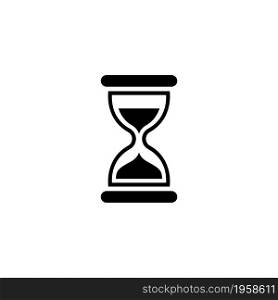 Hourglass Time, Sand Clock, Minute Timer. Flat Vector Icon illustration. Simple black symbol on white background. Hourglass Time, Sand Clock, Timer sign design template for web and mobile UI element. Hourglass Time, Sand Clock, Minute Timer. Flat Vector Icon illustration. Simple black symbol on white background. Hourglass Time, Sand Clock, Timer sign design template for web and mobile UI element.