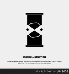 Hourglass, Time, Timer, Watch, Sand solid Glyph Icon vector