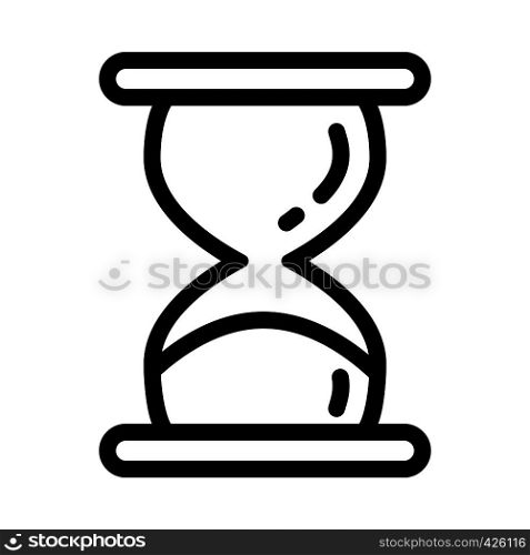 Hourglass timer icon. Outline hourglass timer vector icon for web design isolated on white background. Hourglass timer icon, outline style