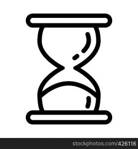 Hourglass timer icon. Outline hourglass timer vector icon for web design isolated on white background. Hourglass timer icon, outline style