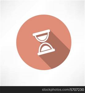 Hourglass vector icon Flat modern style vector illustration