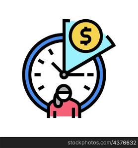 hourly babysitting rates color icon vector. hourly babysitting rates sign. isolated symbol illustration. hourly babysitting rates color icon vector illustration