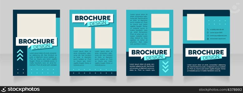 Hourly wages benefits blank brochure design. Template set with copy space for text. Premade corporate reports collection. Editable 4 paper pages. Rubik Black, Regular, Light fonts used. Hourly wages benefits blank brochure design