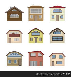 House and building set vector image