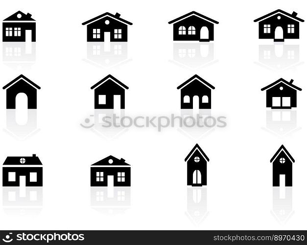 House and buildings icons vector image