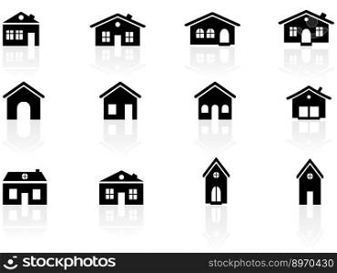 House and buildings icons vector image