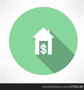 house and money icon. Flat modern style vector illustration
