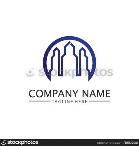 house and Real estate and home buildings vector logo icons template