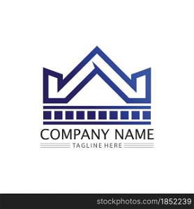house and Real estate and home buildings vector logo icons template