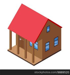 House auction icon. Isometric of house auction vector icon for web design isolated on white background. House auction icon, isometric style