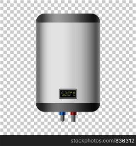 House boiler mockup. Realistic illustration of house boiler vector mockup for on transparent background. House boiler mockup, realistic style
